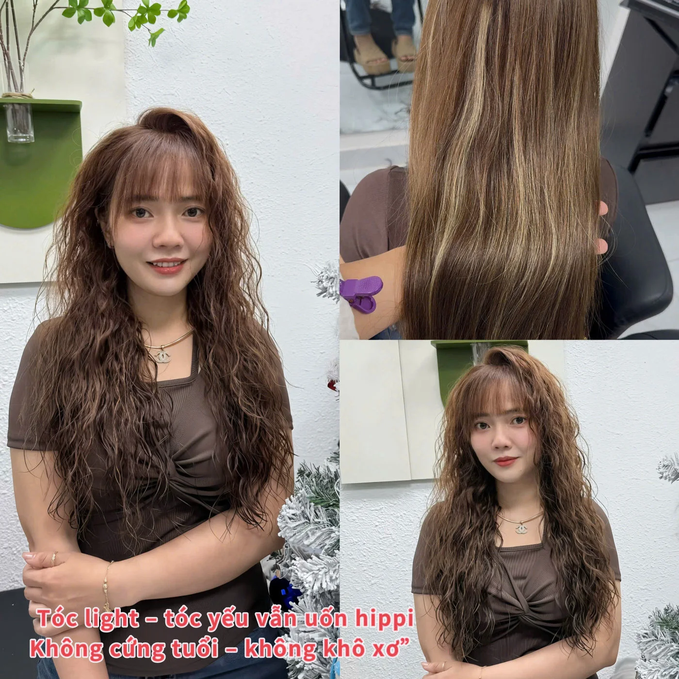 Uốn hippie tự nhiên tại Khang Designs